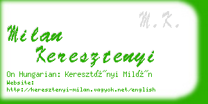 milan keresztenyi business card